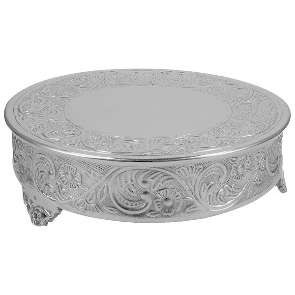 22" Silver Round Cake Stand