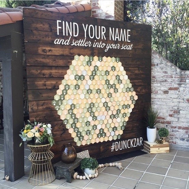 Wood Stained Free Standing Wall