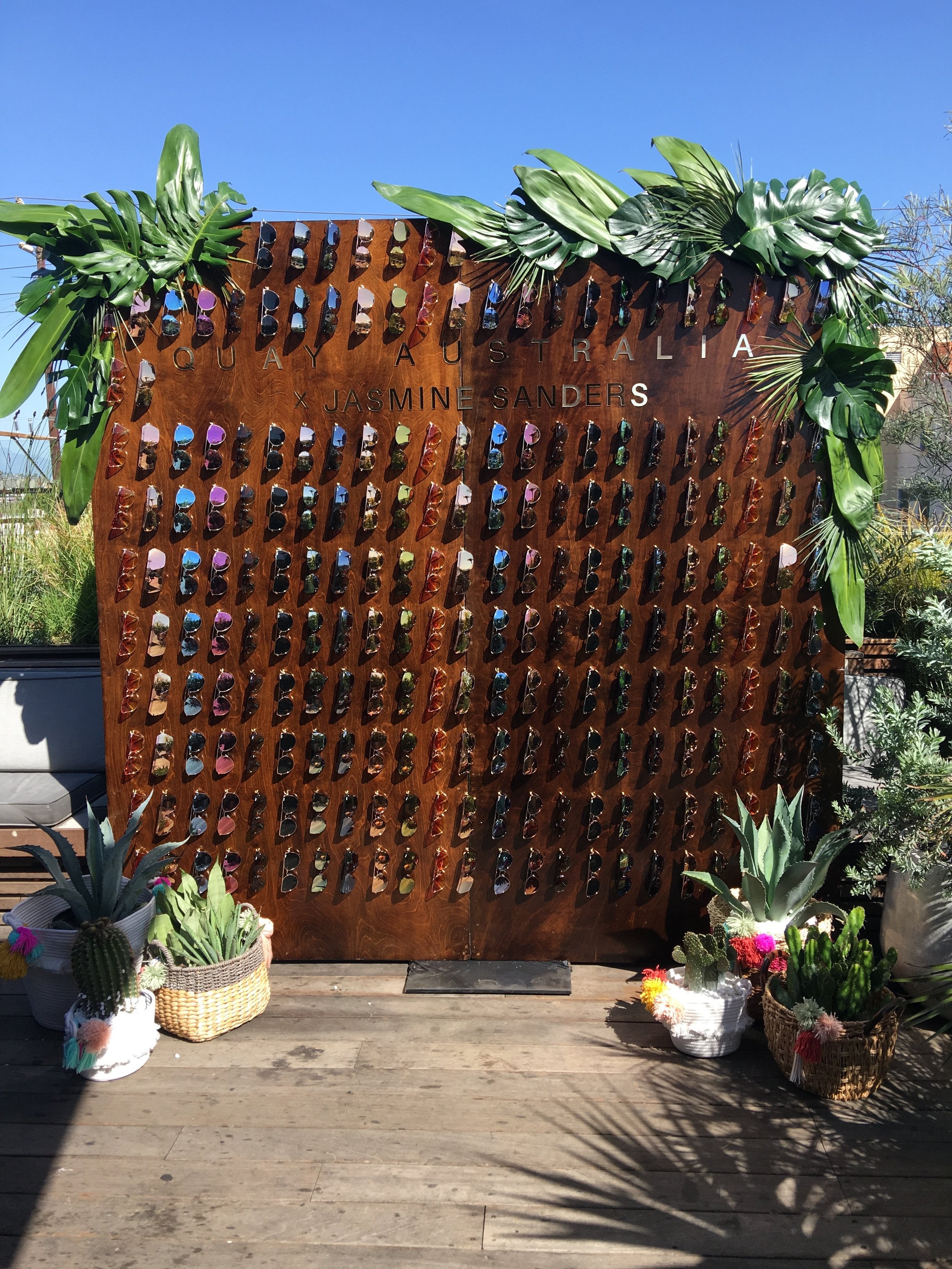 Wood Stained Free Standing Wall