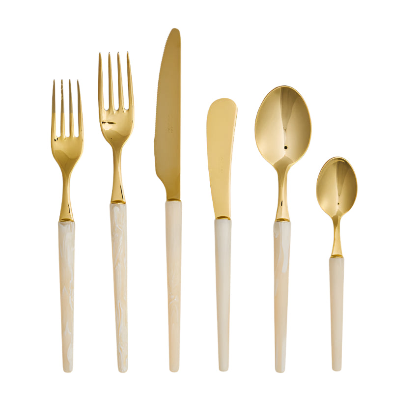 Stiletto Gold Blonde Horn Flatware