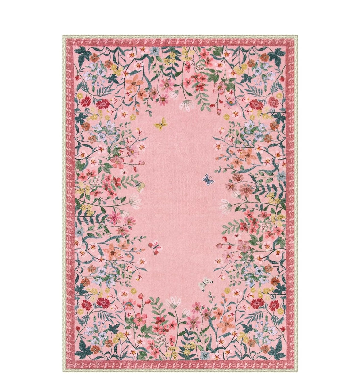 Floral Pink Rug