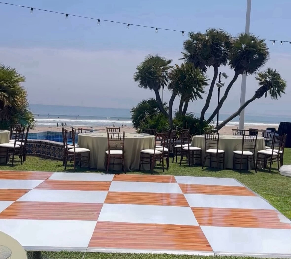 Honey Wood & White Hi-Gloss Dance Floor