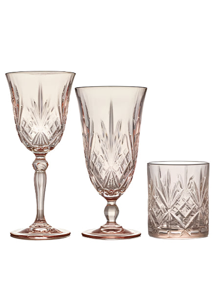 Melodia Blush Glassware