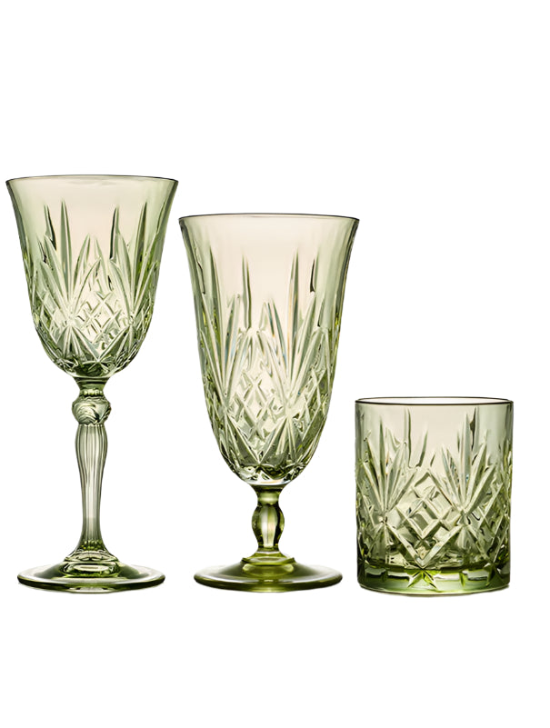 Melodia Green Glassware