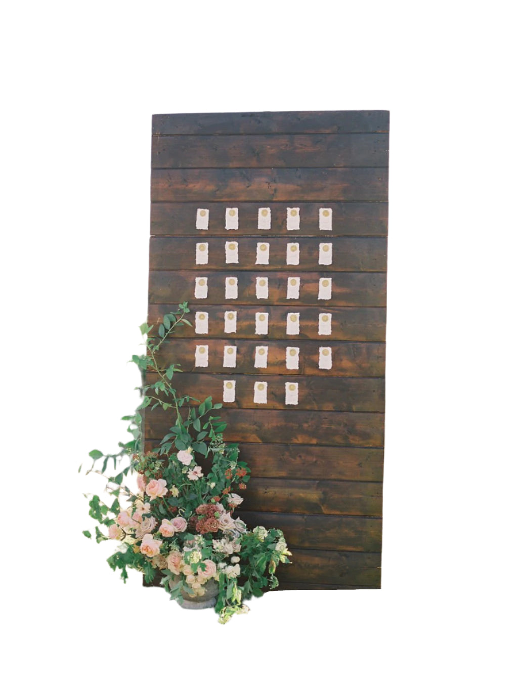 Wood Stained Free Standing Wall