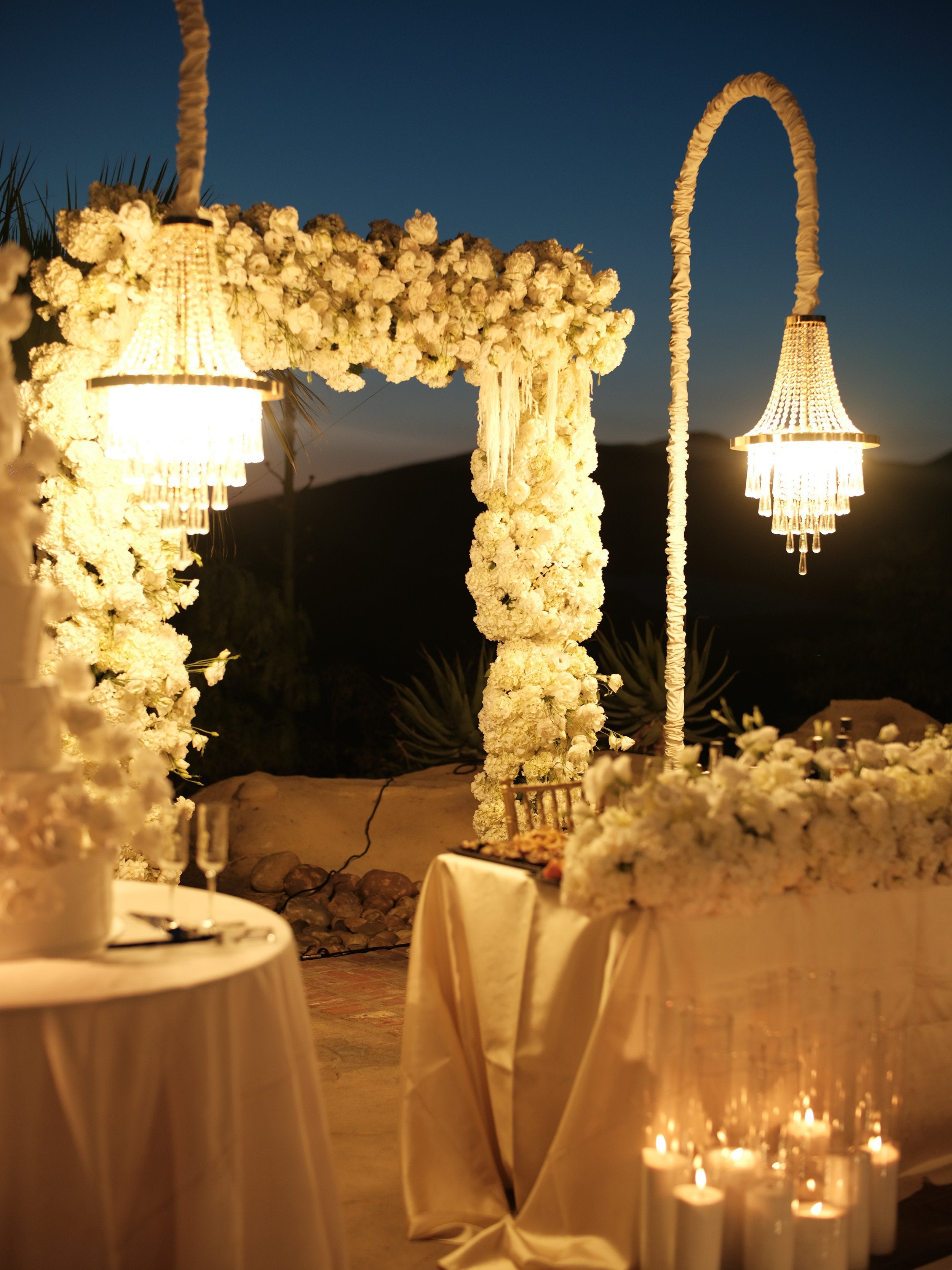 French Empire Crystal & Gold Chandeliers