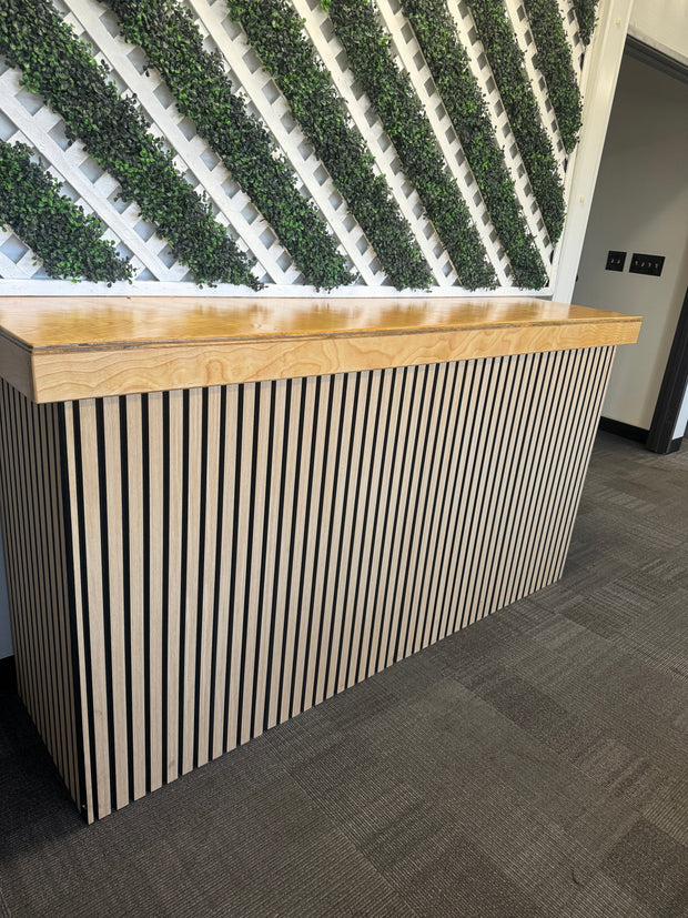 Wooden Slat Natural Top Bar – A Rental Connection
