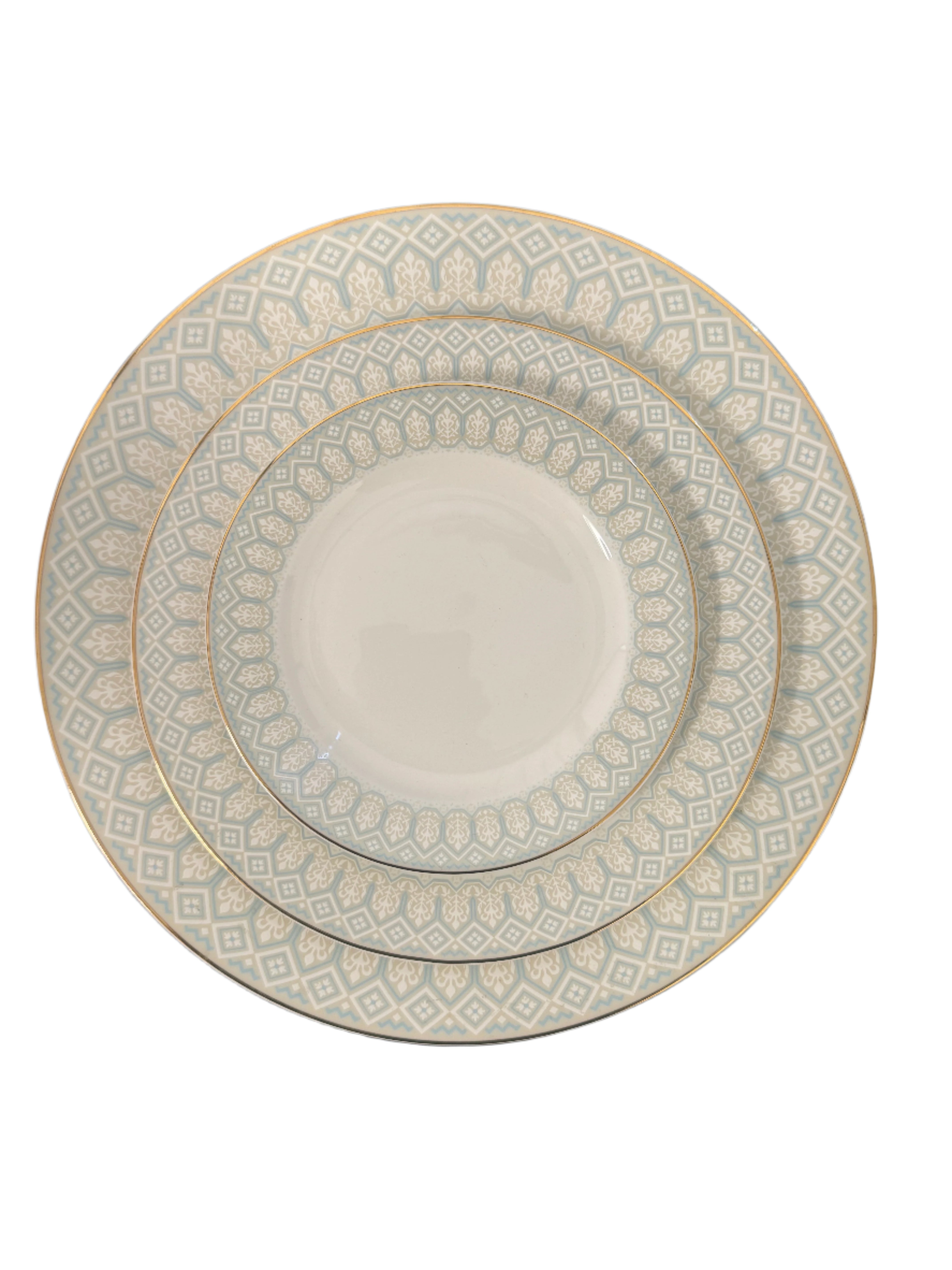 Elsa Blue Rim Dinnerware