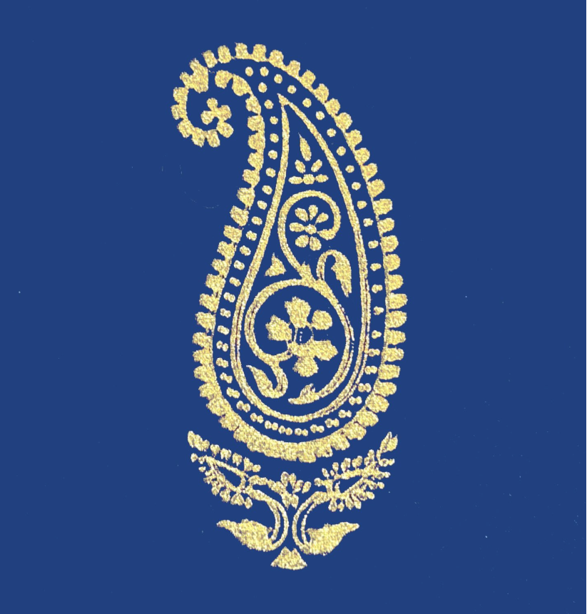 Royal Blue / Paisley Gold