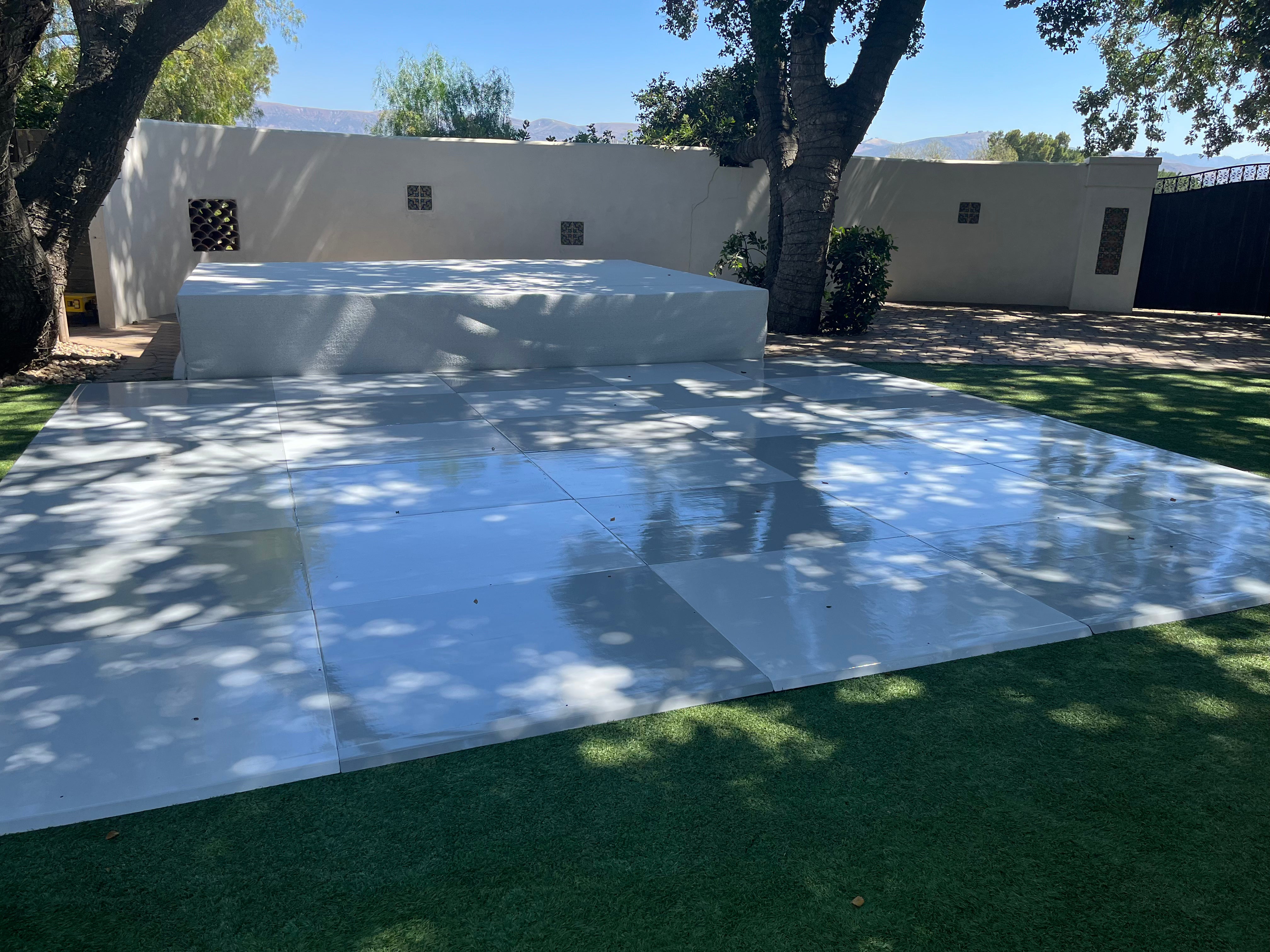 Gray & White Hi-Gloss Dance Floor