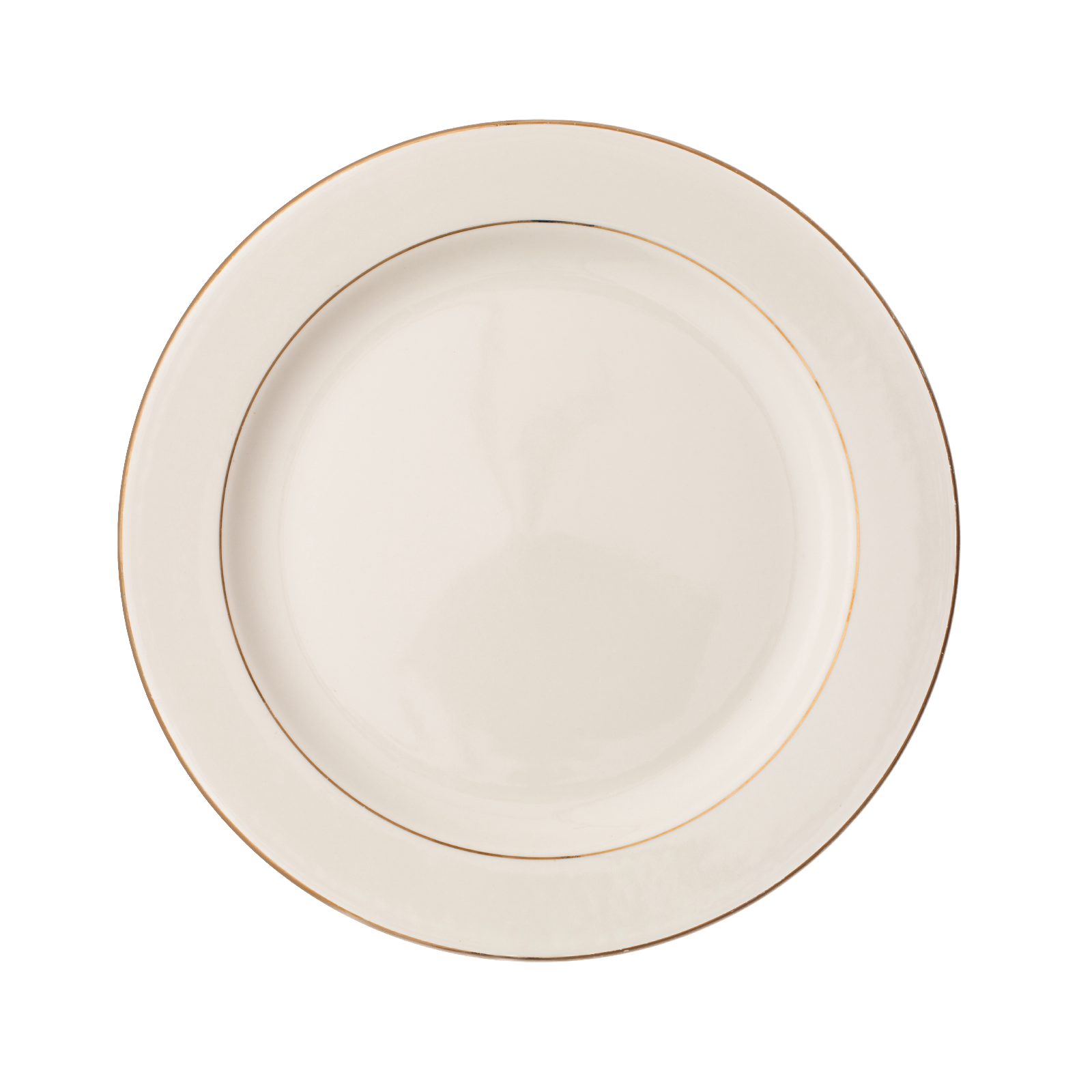 Ivory with Gold Band Charger