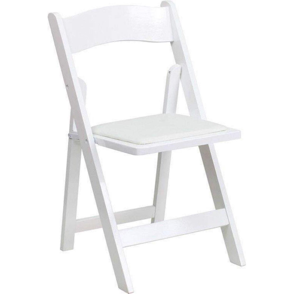 White Wood Folding Chair